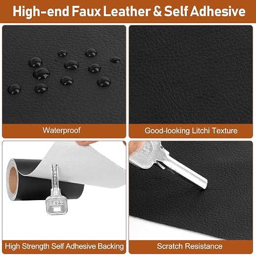 Self Adhesive Leather Repair Patch Tape 4x70 inch, Vinyl Repair Kit, Leather - Image 5