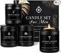 Scentes Candles Set for Men, 4 Pack Mens Masculine Soy Candles | Leather by Unknown