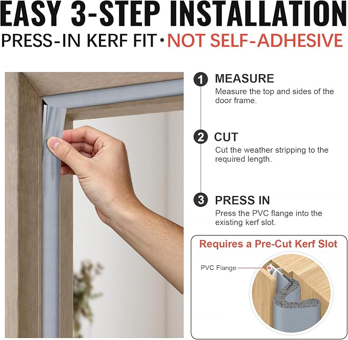 Litaibai 60 ft Kerf Weather Stripping Door Seal - Image 8