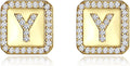 Gold Earrings for Women 24K Gold Filled Initial Earrings for Women S925 Earrings Gifts for Her