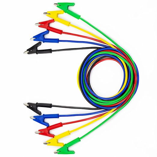 KAIWEETS 5PCS Alligator Clips Electrical Test Leads Set, 15A Jumper Wires Heavy by KAIWEETS