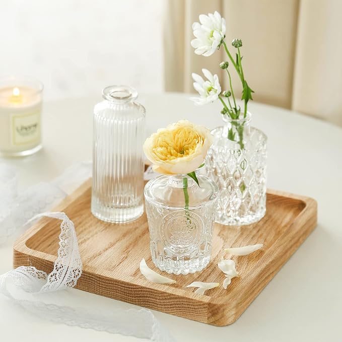 CUCUMI 12pcs Bud Vases for Centerpieces, Decorative Flower Vases for Wedding - Image 4