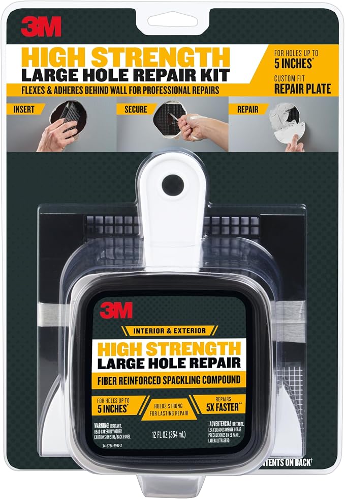 3M High Strength Large Hole Repair Kit | Wall Hole Repair Kit by Unknown
