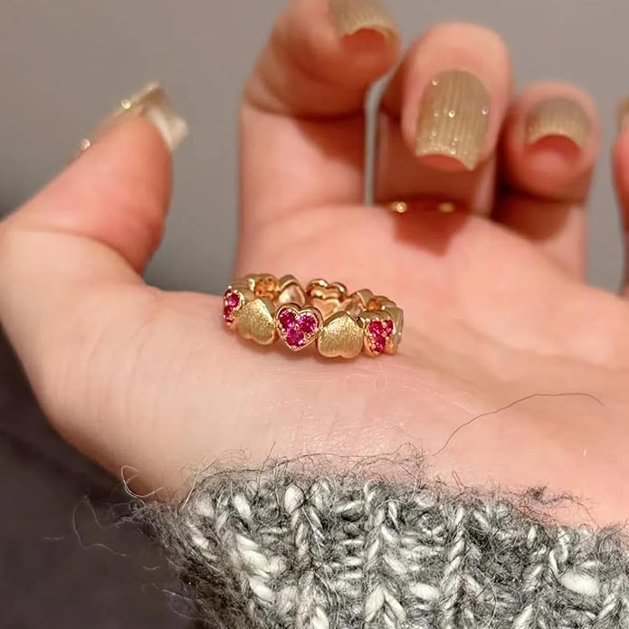 Gold-Plated Butterfly Rings - Vintage Snake Statement Rings with Cubic Zirconia for Women Adjustable Open Rings