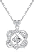 Sterling Silver Lab Grown Diamond Halo Pendant Necklace, Chain Included,ideal gift for anniversaries, birthdays, or any milestone celebration