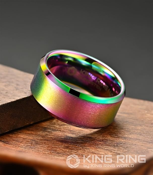 King Ring Tungsten 4/6/8/10mm Rings – Super Polished Matt Finish Tungsten Rings – Designed in USA
