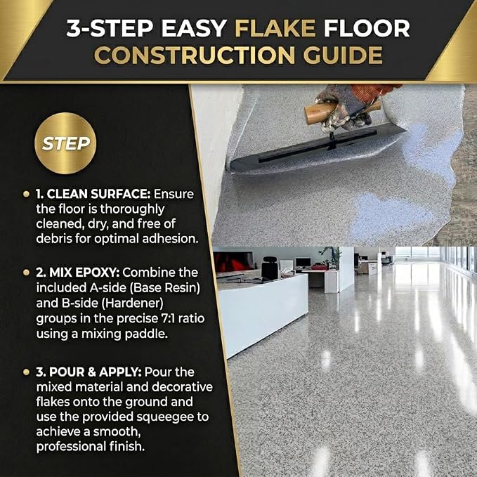 Kotoshi Epoxy Colored Sand Floor Paint, Marble Gray, 3 Gallon | Covers 110 Sq Ft - Image 2