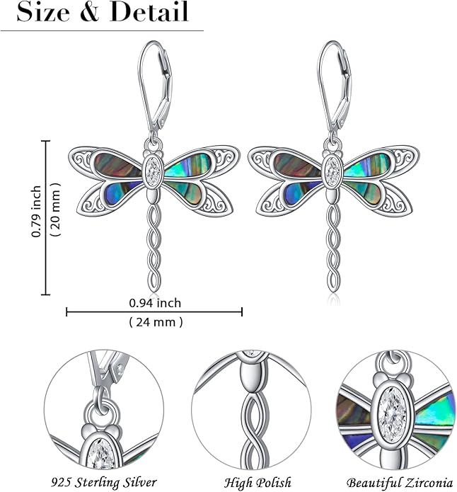 925 Sterling Silver Filigree Dangle Drop Earrings Daisy/Lotus/Rose Flower/Moonstone Leverback Teardrop Earrings for Women Infinity Celtic Knot Daisy Lotus Jewelry for Mothers Day