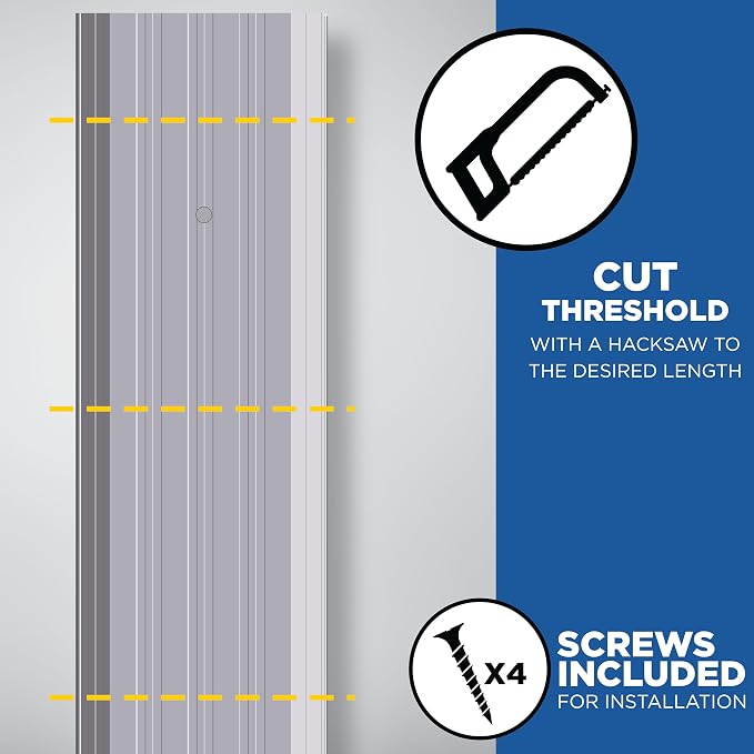 M-D Building Aluminum Flat-Profile Threshold, 4in x 1/2in x 36in | ADA Approved - Image 6