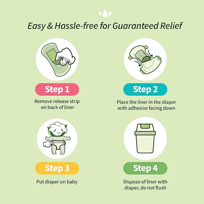 Organyc 100% Certified Organic Cotton Baby Diaper Liner for Sensitive Skin, Fits All Brands and Sizes Diapers Except New Born, 20 Count