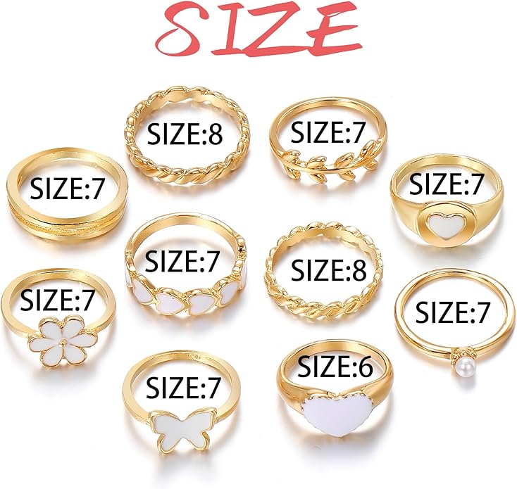19-36 Pcs Gold Boho Knuckle Rings Set for Women, Vintage Stackable Dainty Joint Finger Gold Jewelry Set with Love Pearl and Sparkling Crystals
