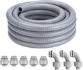 1/2 Inch 50 FT Liquid-Tight Conduit and Connector Kit | Non Metallic Flexible by ProfessionalBrand