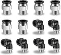 CNAODUN 12 Pcs Push to Connect Fittings 1/2 Inch Tube OD x 3/8 Inch NPT Thread by CNAODUN