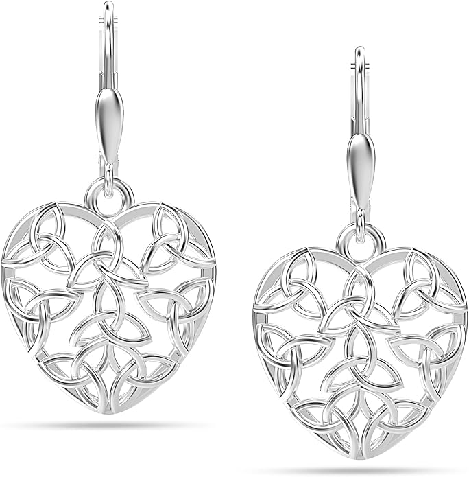 LeCalla 925 Sterling Silver Filigree Dangle Drop Leverback Earrings for Women | Long 925 Silver Dangle Leverback Earrings Hypoallergenic Filigree Tear drop Earrings Jewelry
