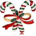 Christmas JOY Brooches Pin for Women, Santa Candy Cane Brooch Christmas Gift Jewelry Wreath Reindeer，Christmas Deer Butterfly Elk Crystal Pins