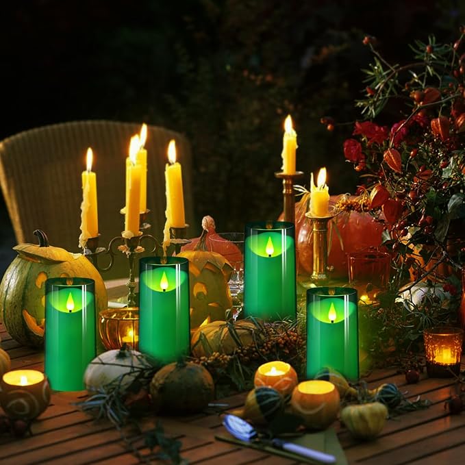 NURADA 3"x6"Flickering Flameless Candles: 3D Wick Acrylic Battery Operated LED - Image 5