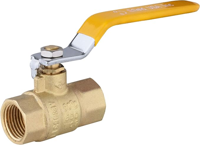 EFIELD 1/2 Inch 600 WOG FNPT Heavy Duty Full Port Brass Ball Valve FIP Threaded - Image 3