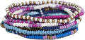 INK + ALLOY 10-Strand Stacking Beaded Bracelets for Women – Mixed Patterns Bracelet Stack - Adjustable Stretch Fit - Handmade Boho Bracelets for Women - Perfect for Any Occasion