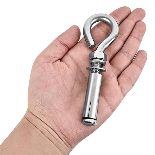 4 Pack 3/8" X 4-1/2" Expansion Eye Bolt, Concrete Eyebolt Anchors, Heavy Duty - Image 7
