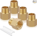 5PCS Brass Pipe Fittings Adapter, 1/2" NPT Male x 1/2" NPT Female | 1/2 Inch by Ailbiuko