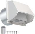 12 Inch Hooded Wall Vent with Screen and Damper, Outdoor Wall Exhaust Vent by JYINCPED