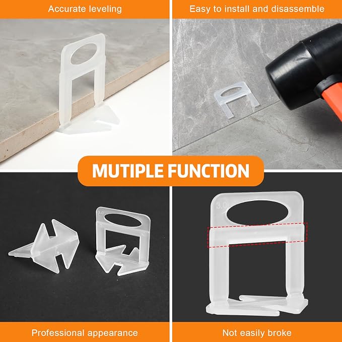 DGSL Tile Leveling System, 2000-Piece 1/8" Tile Spacers Clips Tile Tools | Tile - Image 3