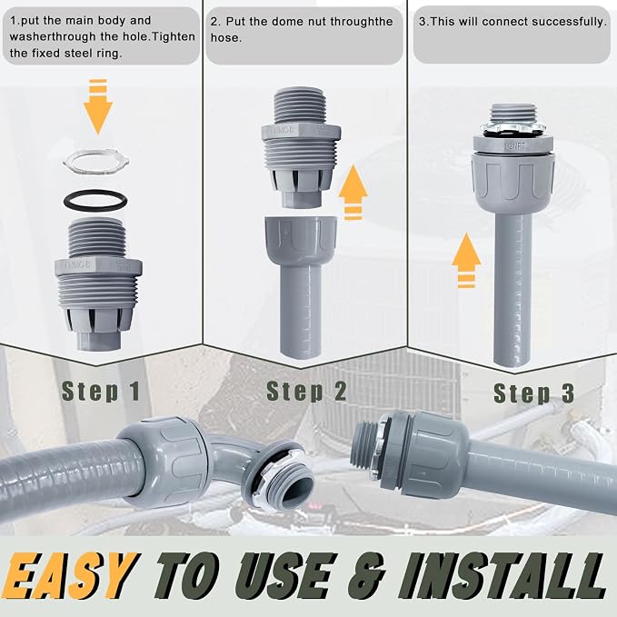1 Inch 15 FT Non Metallic Liquid-Tight Conduit and Connector Kit - Image 5