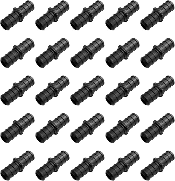 1/2 Inch Coupling, Poly PPSU Barb Crimp Pex Fitting, No Lead Plastic Pex by CAMNWAMN