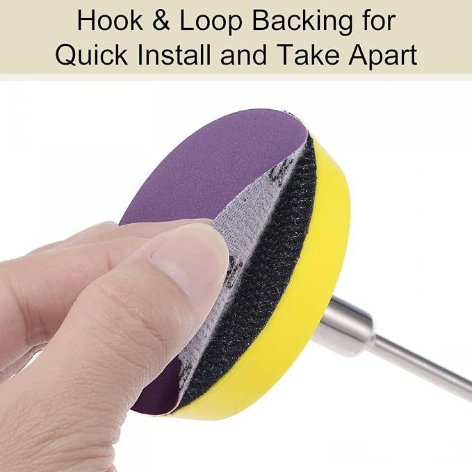 uxcell 20Pcs 3-Inch Purple Sanding Discs 2000 Grits Hook and Loop Professional - Image 4