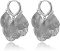 Boho Flower Layered Floral Leaf Drop Dangle Earring For Women,Metal CZ Gold Lightweight Flower Bohemian Gold Petal Exaggerated Jewelry Earrings For Women Brides Party Prom Wedding
