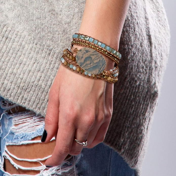SPUNKYsoul New! Dazzling Handmade Leather Wrap Bracelet Collection