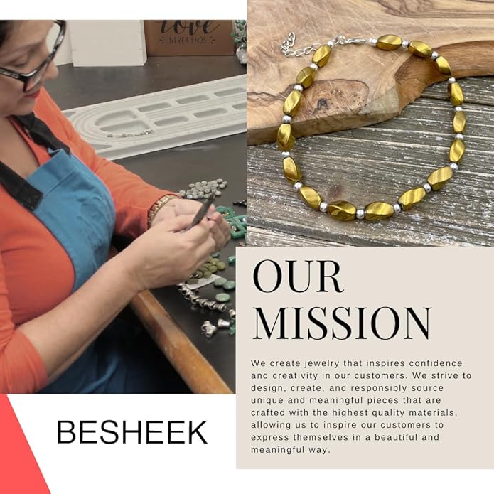 BESHEEK Rainbow Anklet Bracelet Hue Twisted Hematite and Round Artisan Beaded Anklet with Extension Handmade Hypoallergenic Beach Gala Wedding Style Jewelry