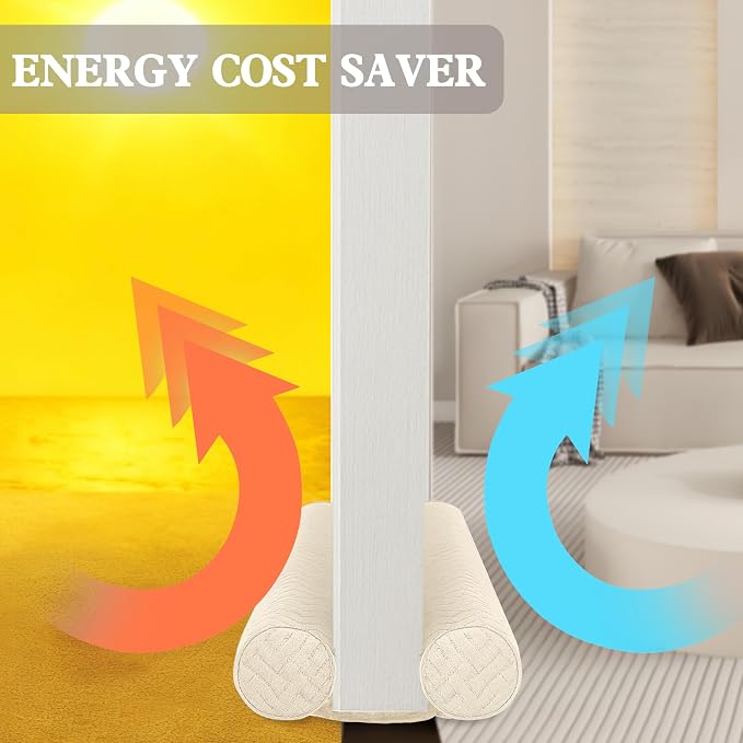 Ciieyuo Velvet Under Door Noise Stopper Draft Blocker, door noise, cold air - Image 5