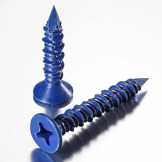 Wensilon WenSilon 1/4"x1-1/4 Concrete Screw Anchor Blue Flat Head - Image 4