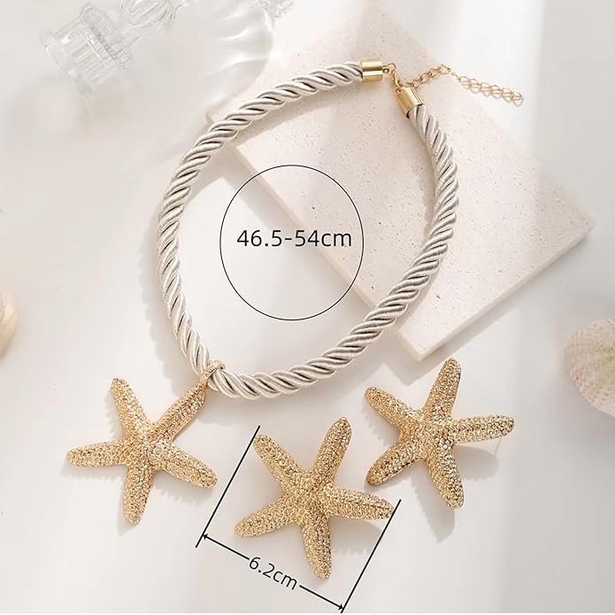 Gold Sea Shell Necklace Layered Charm Necklace for Women Boho Summer Seashell Beach Starfish Necklaces 14k Pearl Chain Surfer Jewelry Beach Vacation Essentials