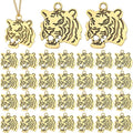 30pcs Tiger Head Charm Animal Tiger Pendants Alloy Tigers Charm Beads Dangle Charms for Jewelry Making Necklace Bracelet Keychain Earring DIY Craft Accessories