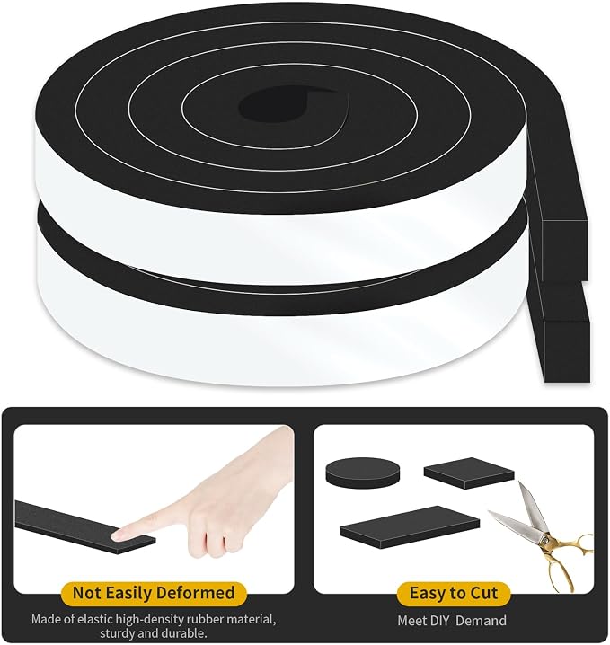 Door Seal Strip, High Density CR Insulation Tape, 1 in x 3/4 in x 13 Ft | Air - Image 6
