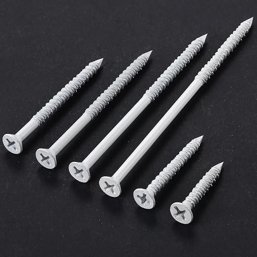 WenSilon 3/16" x2-3/4 White Concrete Screw Anchor White Flat Head - Image 5