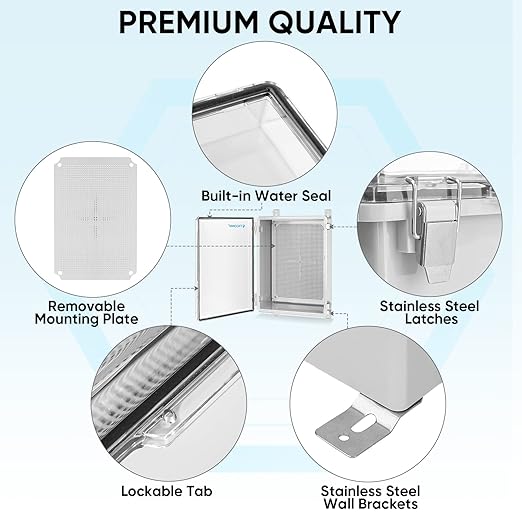 TICONN Outdoor Electrical Box Waterproof, ABS IP67 Junction Box Enclosure | - Image 4