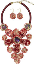 Statement African Necklace For Women African Jewelry Costume Earring Sets Tribal Fashion Colorful Big Rhinestone Crystal Pendent Collar Choker Bold Chunky Bib Handmade