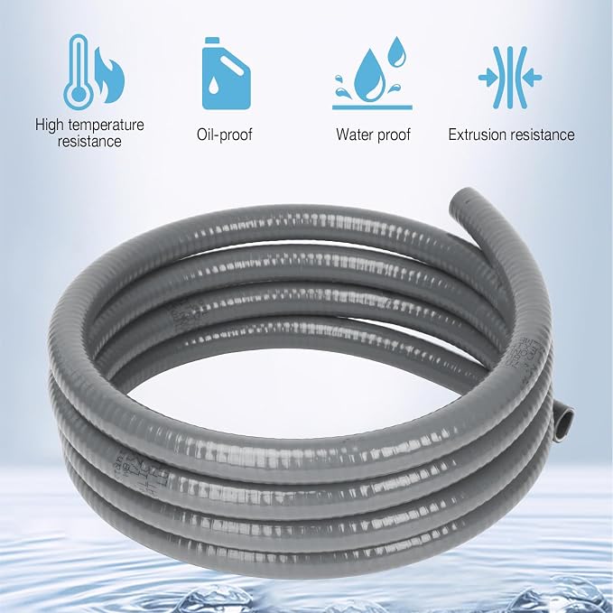 1/2 Inch 6 ft Liquid Tight Conduit Kit, Flexible Electrical Conduit Kit | - Image 5