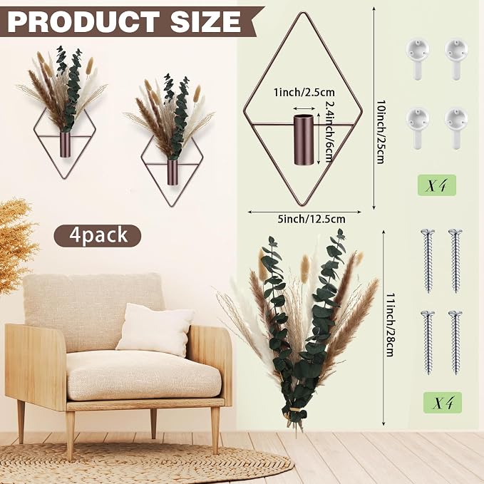 Jexine 8 Pcs Hanging Planters - Image 2