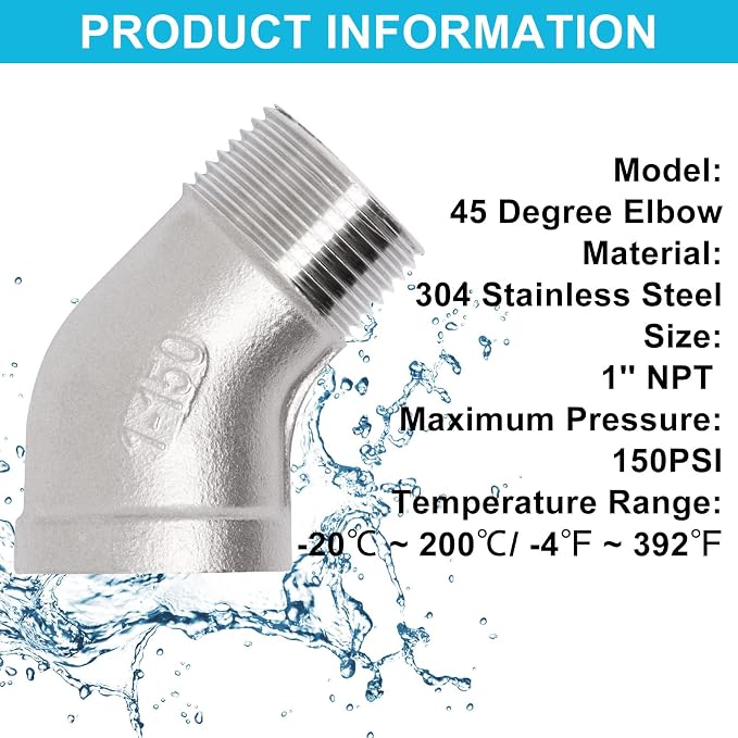1PCS 45 Degree Elbow Fittings, Connector Coupler Apply to - Image 3