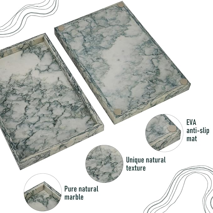 Marble Bathroom Tray, Pure Natural Vanity Tray | Marble Tray - Image 4