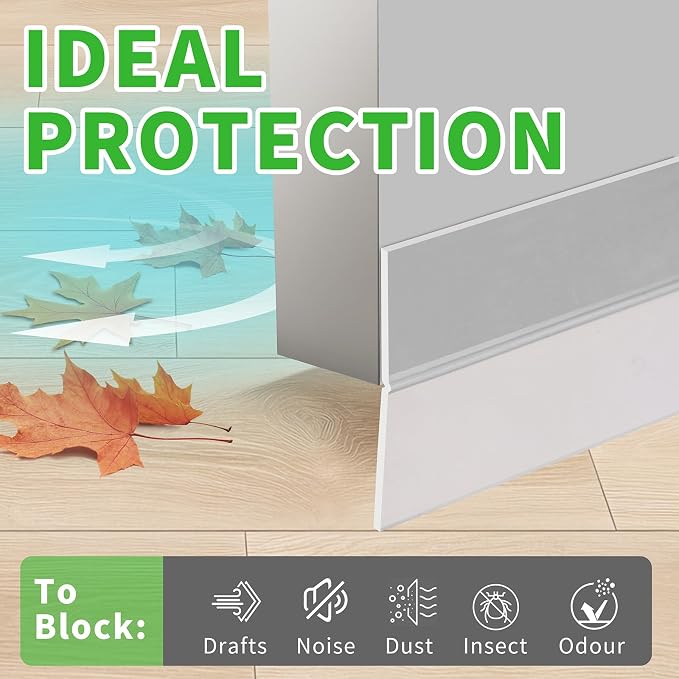 Weather Stripping Door Seal 33ft Extra-Wide Silicone, Strong Adhesive, Seals - Image 2