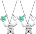 2PCS Best Friend Necklace Set, BFF Friendship Necklace for 2, Long Distance Birthday Jewelry Gift for Sister Bestie