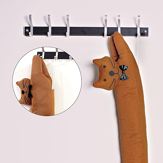 Cat Fabric Under Door Draft Stopper, 3LB Heavy Duty Decorative Soundproof Door - Image 6