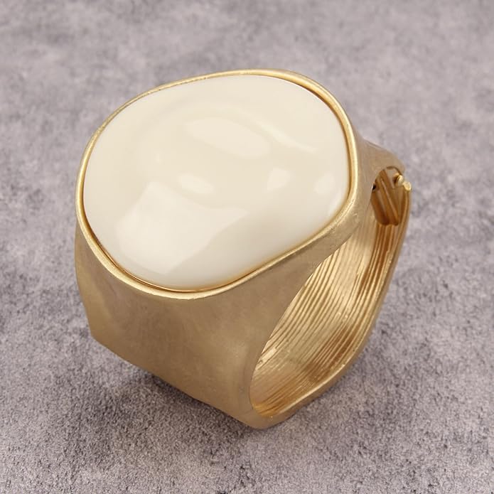 Gold Cuff Bracelet for Women Silver Beaded Bracelets Open Bangle Stackable Stretch Bead Bracelet Boho Jewelry Gifts for Wife Couple