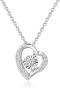 Sterling Silver Lab Grown Diamond Halo Pendant Necklace, Chain Included,ideal gift for anniversaries, birthdays, or any milestone celebration