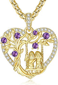 14K Gold Tree of Life Necklace for Sister Christmas Gifts from Sister,Heart Jewelry with Birthstone Pendant for Women Female Friendship Forever My Friend